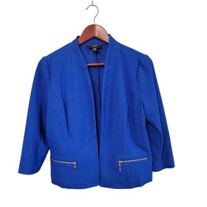 Alfani Royal Blue‎ Women's Blazer Size 14 Petite Business Casual Corpwear Office